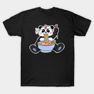 Japanese Ramen Panda Kawaii Cute Noodles Anime T-Shirt